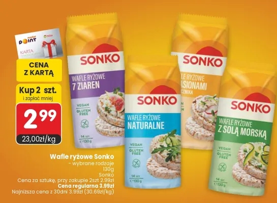 Wafle ryżowe Sonko z solą morską promocja w Market Point