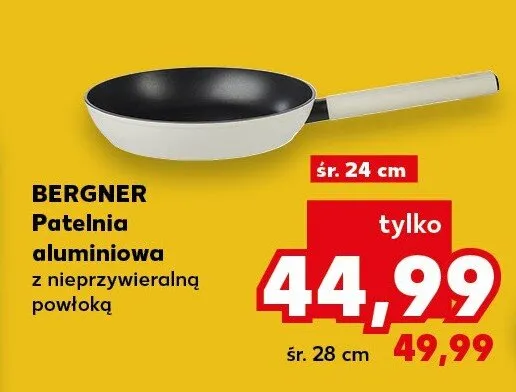Patelnia aluminiowa Bergner z nieprzywieralną powłoką śr. 24cm promocja w Kaufland
