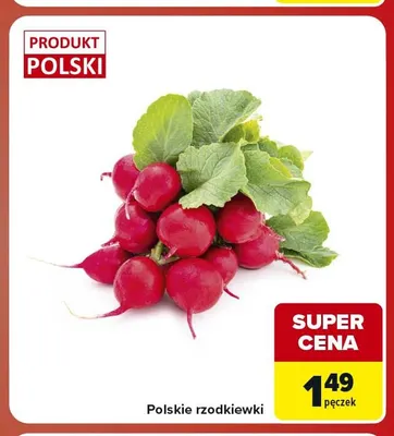 Rzodkiewki polskie promocja w Carrefour Market