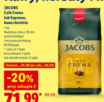 Kawa ziarnista Jacobs Espresso promocja w Lidl