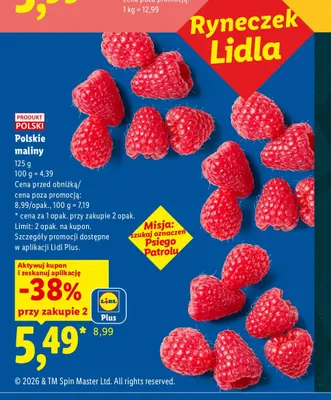 Maliny polskie promocja w Lidl