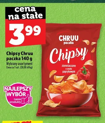 Chipsy Chruu o smaku paprykowym promocja w TOPAZ