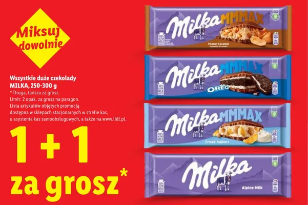 Duże czekolady Milka promocja w Lidl