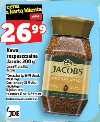 Kawa rozpuszczalna 200g promocja w TOPAZ