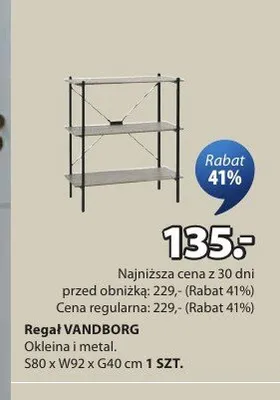 Regał VANDBORG S80xW92xG40cm promocja w Jysk