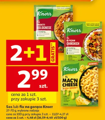 Sos lub fix na gorąco promocja w Auchan