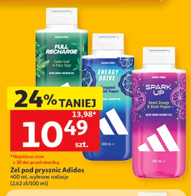 Żel pod prysznic Adidas Energy Drive promocja w Auchan