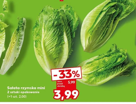 Sałata rzymska mini promocja w Kaufland