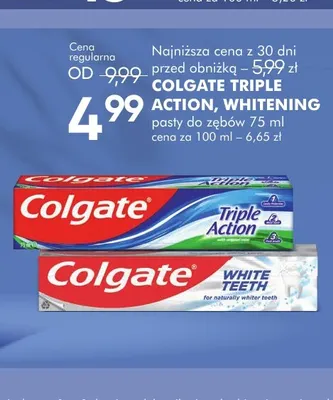 Pasta do zębów Colgate Triple Action promocja w Super-Pharm