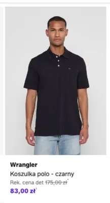 Koszulka polo Wrangler czarny promocja w Lounge by Zalando
