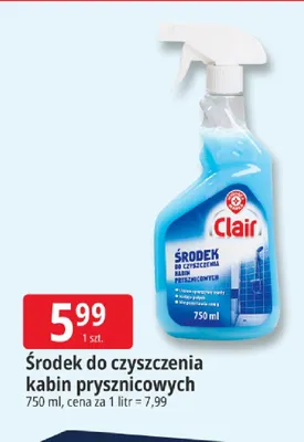 Środek do czyszczenia kabin prysznicowych Clair promocja w Leclerc