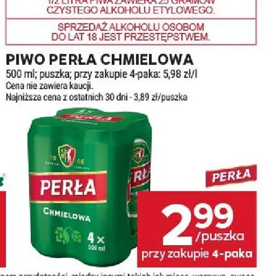 Piwo Perła Chmielowa promocja w Stokrotka