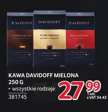 Kawa mielona Davidoff promocja w Selgros