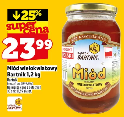 Miód wielokwiatowy Bartnik promocja w TOPAZ