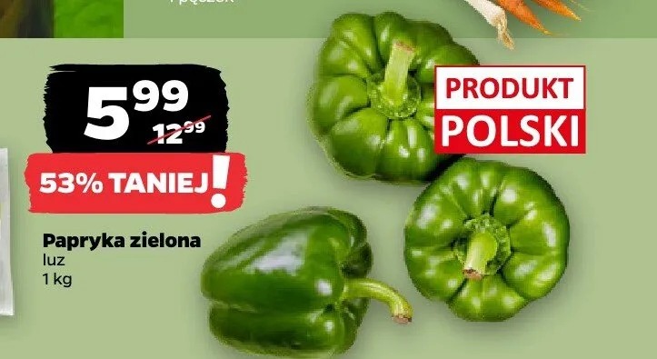 Papryka zielona polska promocja w Netto