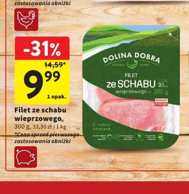 Filet ze schabu wieprzowego Dolina Dobra promocja w Intermarche