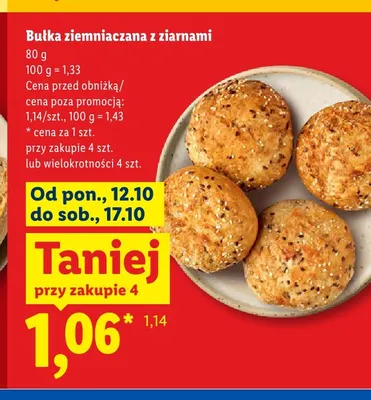 Bułka ziemniaczana z ziarnami promocja w Lidl