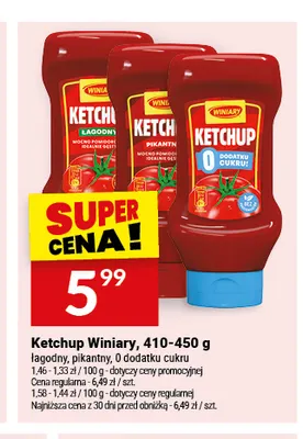 Ketchup łagodny Winiary promocja w Twój Market