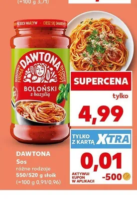 Sos boloński z bazylią Dawtona promocja w Kaufland