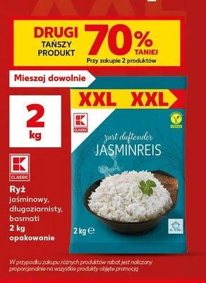 Ryż długoziarnisty K-Classic promocja w Kaufland