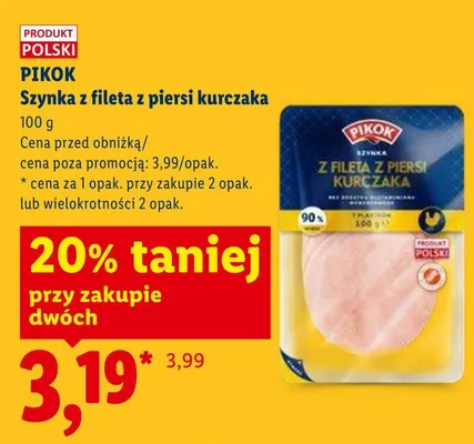 Szynka z fileta z piersi kurczaka promocja w Lidl