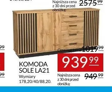 Komoda Abra Meble Sole LA21 promocja w Abra Meble