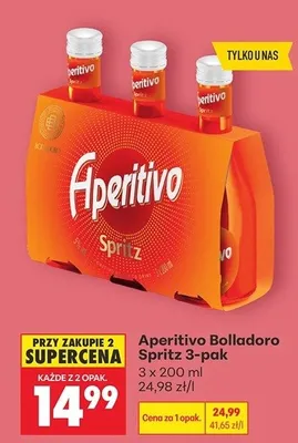 Aperitivo Bolladoro Spritz 3-pak 200ml promocja w Biedronka