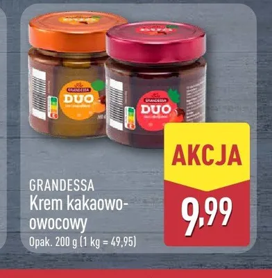 Krem kakaowo-orzechowy Grandessa Duo promocja w Aldi