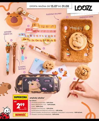 Długopis z pluszową minikapibarą LOOZZ promocja w Biedronka