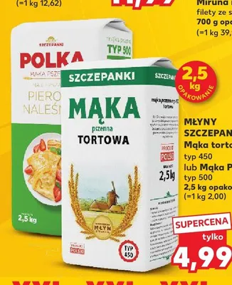 Mąka pszenna tortowa typ 450 Młyny Szczepanki promocja w Kaufland