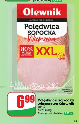 Polędwica sopocka wieprzowa Olewnik promocja w Dino