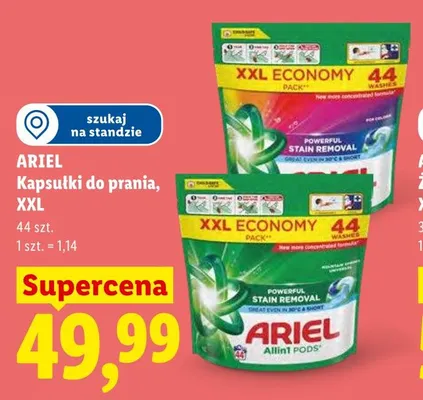 Kapsułki do prania ARIEL XXL promocja w Lidl