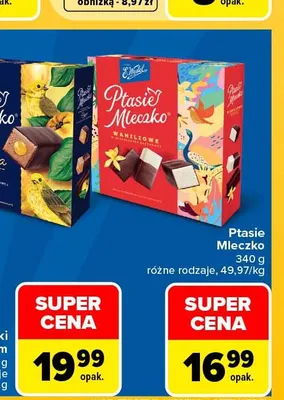 Ptasie Mleczko waniliowe E.Wedel promocja w Carrefour