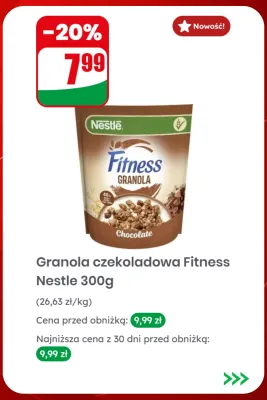 Granola czekoladowa Fitness Nestle promocja w Dino
