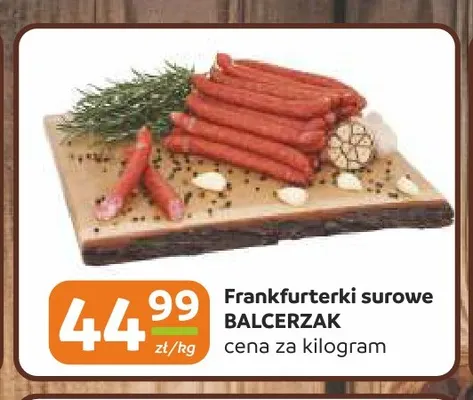 Frankfurterki surowe Balcerzak promocja w Gama