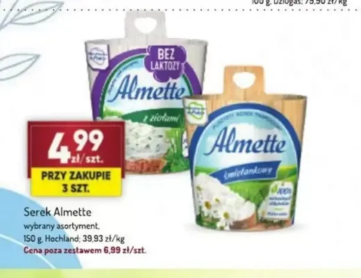 Serek Almette z ziołami promocja w Avita