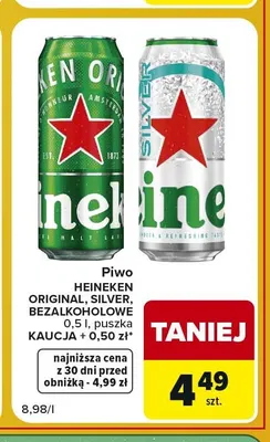 Piwo bezalkoholowe Heineken promocja w Carrefour Market