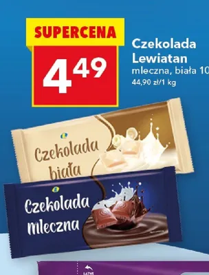 Czekolada mleczna, biała promocja w LEWIATAN
