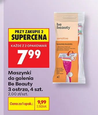 Maszynki do golenia Be Beauty 3 ostrza 4-pak promocja w Biedronka