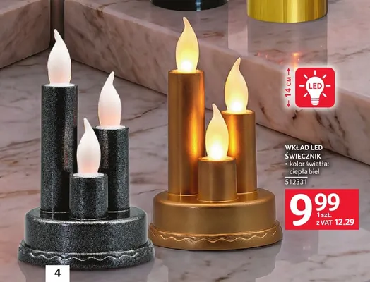 Wkład LED Świecznik promocja w Selgros