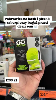 Pokrowiec na kask i plecak promocja w Biedronka