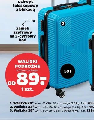 Walizka 24" 59 l promocja w Netto