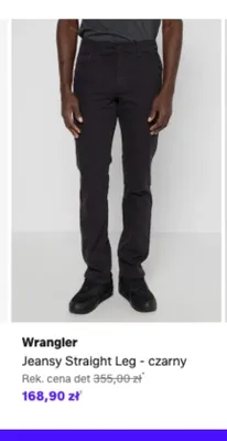 Jeansy Straight Leg Wrangler - czarny promocja w Lounge by Zalando