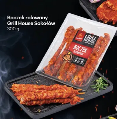 Boczek rolowany Grill House Sokołów promocja w Delikatesy Centrum
