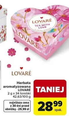 Herbata aromatyzowana LOVARÉ promocja w Carrefour Market