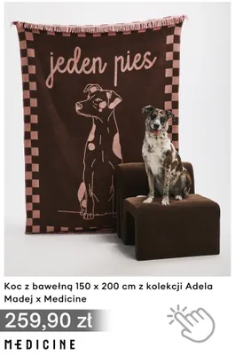 Koc z bawełną 150x200 cm z kolekcji Adela Madej x Medicine promocja w Medicine