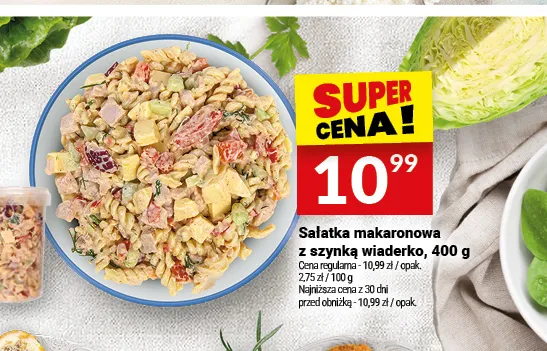 Sałatka makaronowa z szynką wiaderko Białecki Kuchnia promocja w Twój Market