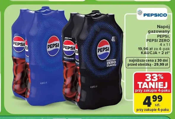 Napój gazowany Pepsi 4-pak promocja w Carrefour