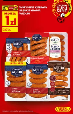 Kiełbaski śląskie z szynki Kraina Wędlin promocja w Biedronka