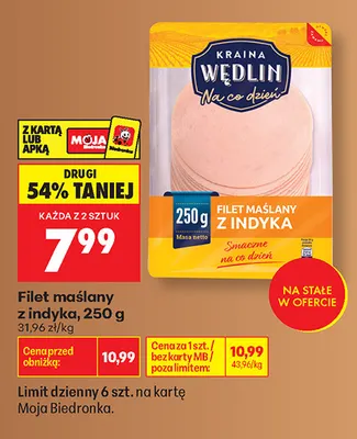 Filet maślany z indyka Kraina Wędlin promocja w Biedronka